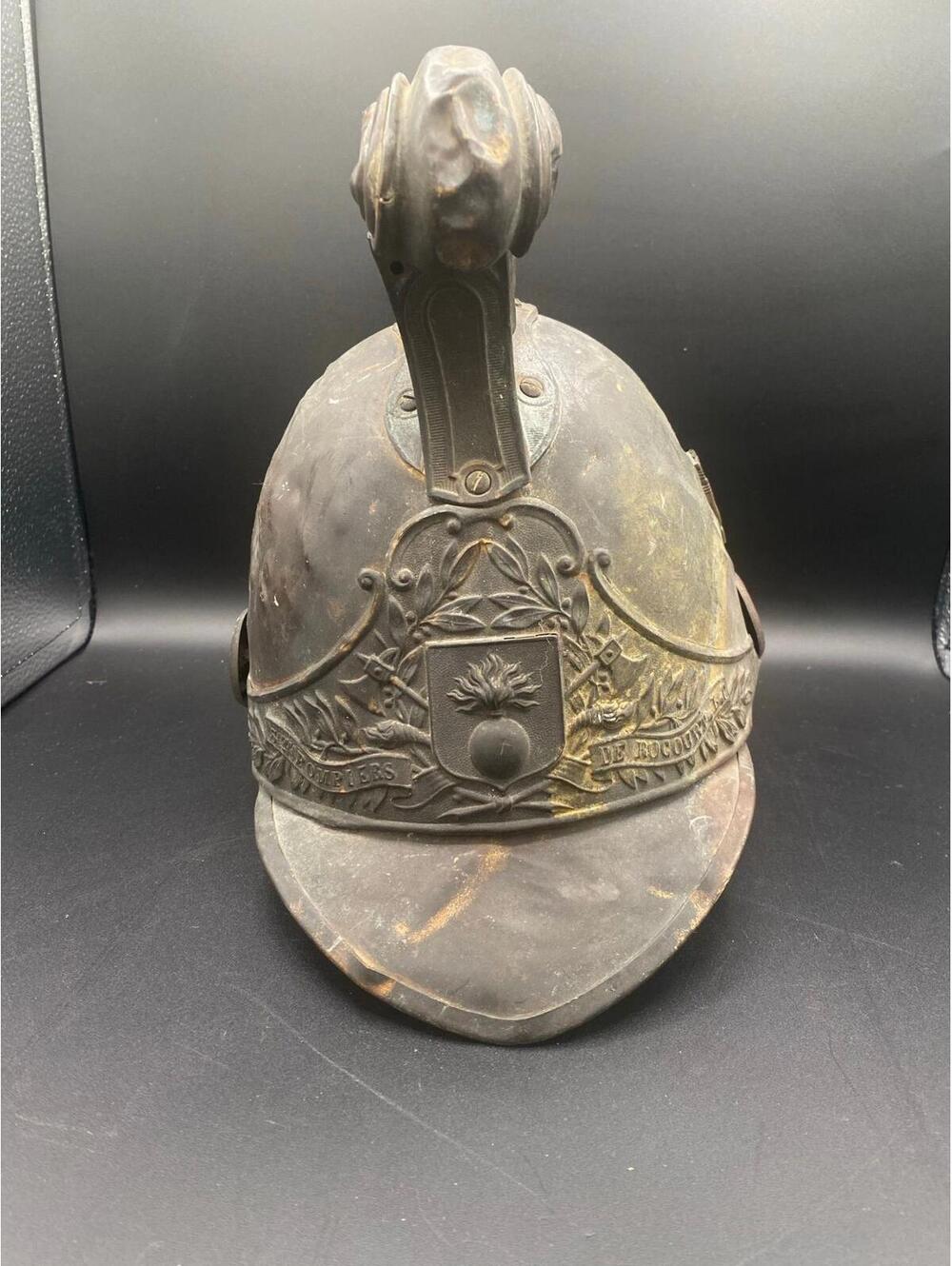 567 - Authentic 19th-Century French Fire Brigade Helmet Sapeurs Pompiers